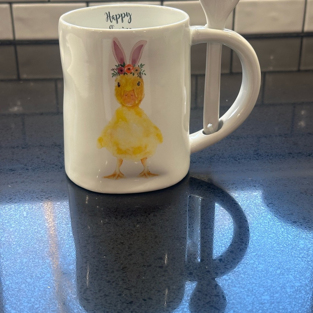 Charming Duck Design White Mug